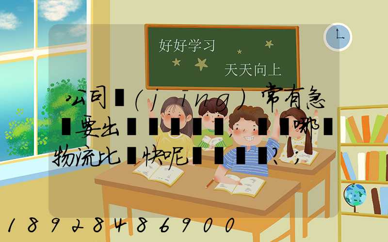 公司經(jīng)常有急貨要出，請問哪個物流比較快呢？